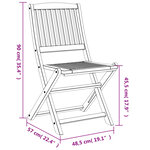vidaXL Chaises de jardin pliantes lot de 8 48 5x57x90 cm bois d'acacia