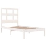vidaXL Cadre de lit Blanc Bois de pin massif 90x190 cm Simple