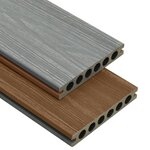 vidaXL Panneaux de terrasse et accessoires WPC Marron/gris 40 m² 2 2 m