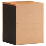 vidaXL Armoire murale de bain marron et noir bois massif de manguier