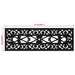 vidaXL Marches d'escalier 10 Pièces 25x75 cm caoutchouc