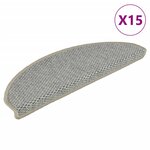 vidaXL Tapis d'escalier autocollants aspect sisal 15 Pièces 65x21x4 cm