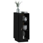 vidaXL Buffet Noir 34x40x75 cm Bois massif de pin