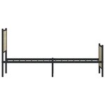 vidaXL Cadre de lit en métal sans matelas chêne sonoma 120x200 cm