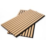 WallArt Panneaux muraux acoustiques Aku chêne naturel 4 Pièces