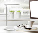 Lampe de bureau LED jazzy avec variateur, blanc MAUL