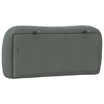 vidaXL Coussin de tête de lit gris foncé 80 cm tissu