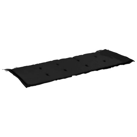 vidaXL Coussin de banc de jardin Noir et gris 120 x 50 x 3 cm