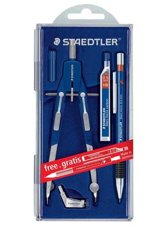 Compas Technique 552 01 Réglage Rapide + Porte-mine 775 05 et Etui Mines 250 05-HB STAEDTLER