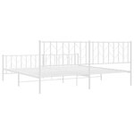 vidaXL Cadre de lit métal avec tête de lit/pied de lit blanc 200x200cm