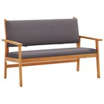 Ensemble de canapé de jardin 4 pièces avec coussins en bois d'acacia