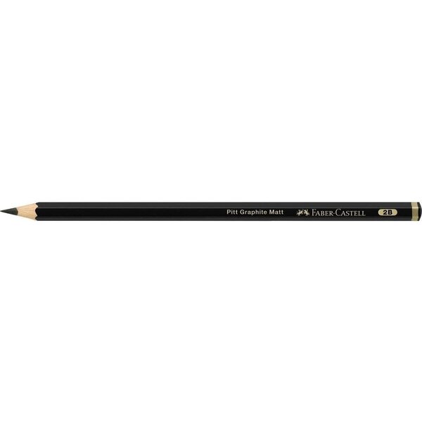 Crayon graphite PITT GRAPHITE Matt  dureté 2B FABER-CASTELL