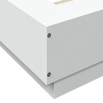 vidaXL Cadre de lit blanc 160x200 cm bois d'ingénierie