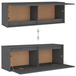 vidaXL Meubles TV 5 Pièces Gris Bois massif de pin
