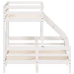 vidaXL Lit superposé 90x200/140x200 cm blanc bois de pin massif