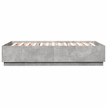 vidaXL Cadre de lit gris béton 160x200 cm bois d'ingénierie