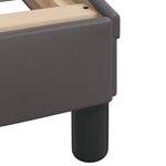 vidaXL Lit avec matelas gris 90x190 cm similicuir