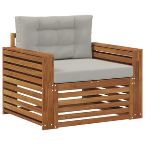 vidaXL Canapé d’extérieur Bois d'acacia massif et polyester