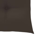 vidaXL Chaise à bascule avec coussin taupe Bois de teck solide