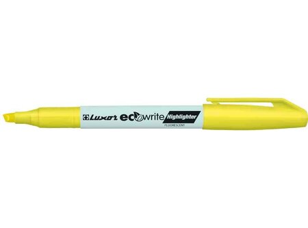 Surligneur ECOwrite 'Highliter' Stylo Pte Biseau 1-3,5 mm Jaune LUXOR