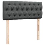 vidaXL Sommier à lattes de lit avec matelas Gris foncé 120x200cm Tissu