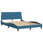 vidaXL Cadre de lit avec tête de lit bleu 120x200 cm velours