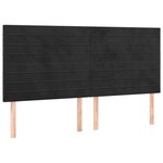 vidaXL Sommier à lattes de lit et matelas Noir 160x200 cm Velours