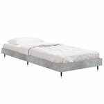 vidaXL Cadre de lit gris béton 75x190 cm bois d'ingénierie