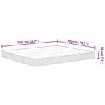 vidaXL Matelas à ressorts bonnell moyen 180x200 cm
