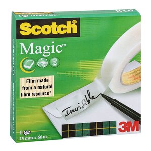 Ruban adhésif Magic 810 invisible 19 mm x 66 m SCOTCH