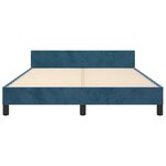 vidaXL Cadre de lit avec tête de lit Bleu foncé 140x190 cm Velours