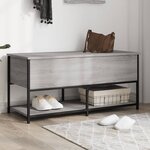 vidaXL Banc de rangement sonoma gris 100x42 5x47 cm bois d'ingénierie