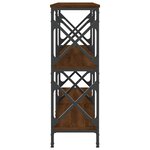 vidaXL Table console chêne marron 156x28x80 5 cm bois d'ingénierie