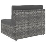 vidaXL Salon de jardin 8 Pièces Résine tressée Gris