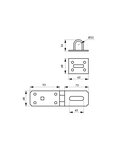 THIRARD - Porte cadenas renforcé  90mm  acier