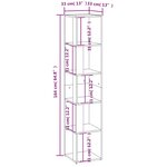 vidaXL Armoire d'angle Chêne marron 33x33x164 5 cm Bois d'ingénierie