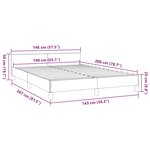 vidaXL Cadre de lit avec tête de lit sans matelas blanc 140x200 cm