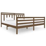 vidaXL Cadre de lit Marron miel Bois massif 200x200 cm
