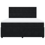 vidaXL Sommier à lattes de lit avec matelas Noir 180x200 cm Velours