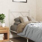 vidaXL Tête de lit métal blanc 80 cm