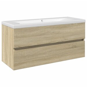 vidaXL Ensemble de meubles de bain 2Pièces céramique et bois d'ingénierie