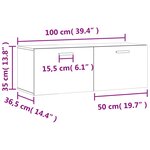 vidaXL Armoire murale blanc 100x36 5x35 cm bois d'ingénierie