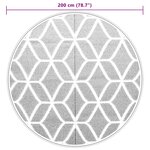 vidaXL Tapis d'extérieur gris Ø200 cm PP