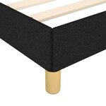 vidaXL Cadre de lit avec tête de lit sans matelas noir 80x200 cm tissu
