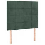 vidaXL Cadre de lit avec tête de lit Vert foncé 90x190 cm Velours
