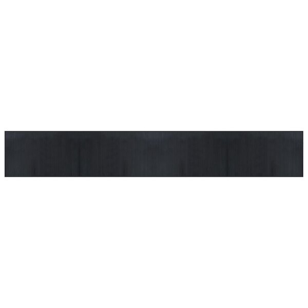 vidaXL Tapis rectangulaire noir 60x400 cm bambou