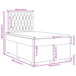 vidaXL Sommier à lattes de lit avec matelas Crème 120x200 cm Tissu