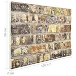 vidaXL Panneaux muraux 3D avec design de brique multicolore 11 Pièces EPS