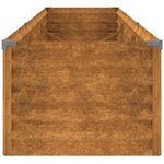 vidaXL Lit surélevé de jardin 291x50x36 cm acier corten