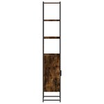 vidaXL Armoire de bain chêne fumé 33x33x185 5 cm bois d'ingénierie